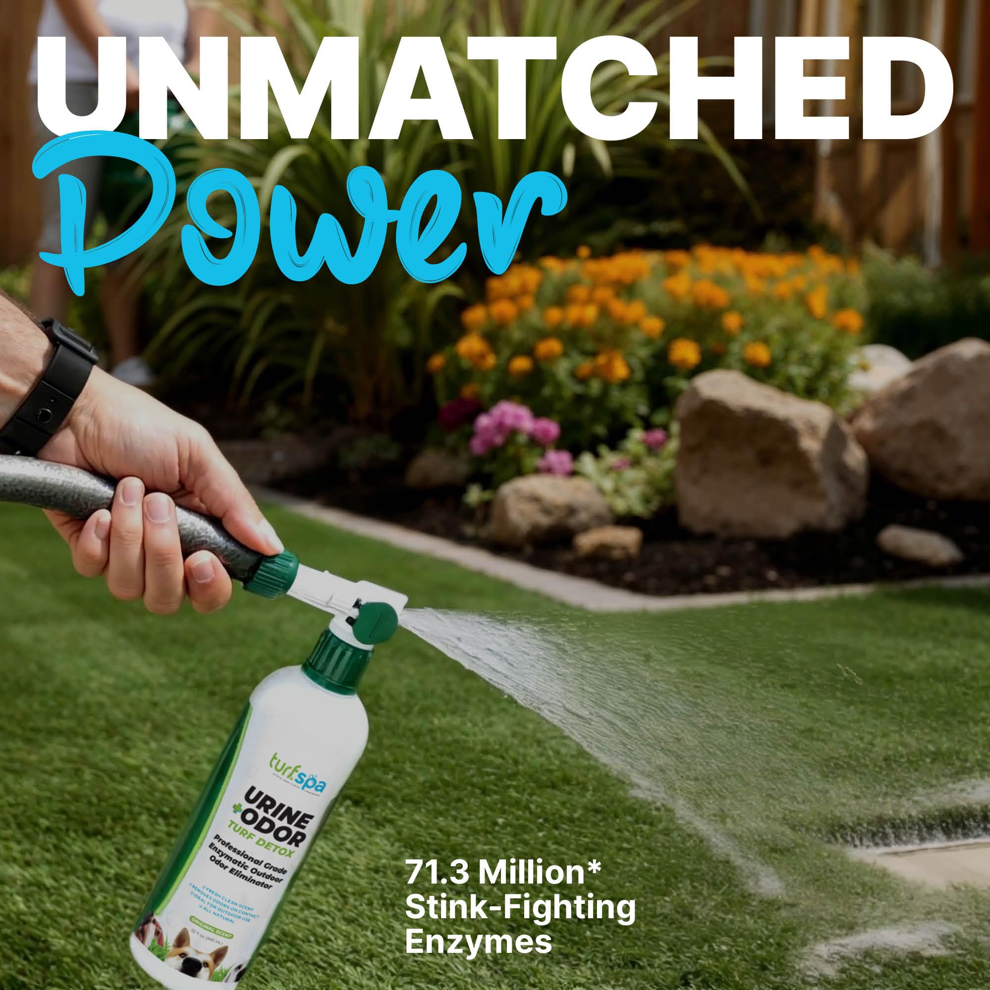 Turfspa Urine & Odor Turf Detox, Pet Urine Odor Eliminator For Dogs, Ideal Pet Urine Enzyme Cleaner For Artificial Grass, Concre